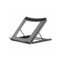 Manhattan Laptop and Tablet Stand, Adjustable (5 positions), Suitable for all tablets and laptops up to 15.6", Portable and Lightweight, Steel, Black, Lifetime Warranty