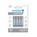 Everactive rechargeable HR03 750mAh Always ready Blistera iepakojumā 4gb.