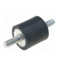  Vibrāciju slāpētājs | M4 | Ø: 10mm | gumija | L:10mm | Vītnes garums: 10 mm