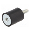  Vibrāciju slāpētājs | M8 | Ø: 30mm | gumija | L: 15 mm | Vītnes garums: 20 mm