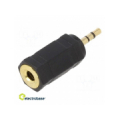  Adapter; Jack 2.5mm 3pin plug,Jack 3.5mm socket; black
