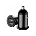 BASEUS Automašīnas lādētājs Baseus Grain Pro ar 2× USB pieslēgvietām, 4.8A (melns)