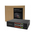 Qoltec ® 8 portu FAST Ethernet PoE komutators | 8x RJ45 PoE | 2x RJ45 Uplink | 120W | 10/100 Mb/s | QOLTEC