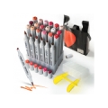 Double-sided Marker Pens ARRTX Oros, 24 Colours, red tone shade