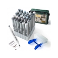 Double-sided Marker Pens ARRTX Oros, 32 Colours, grey tone shade