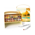Double-sided Marker Pens ARRTX Alp, 40 Colours, yellow shade