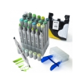 Double-sided Marker Pens ARRTX Oros, 24 Colours, green tone shade