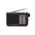 AIWA pārnēsājams analogais kabatas radio uztvērējs, AM/FM, melns