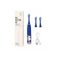iLike   Kids Rechargeable Sonic Electric Toothbrush, USB Charging, 3 Brush Heads (1+2 Replacement Heads), Soft Bristles, Waterproof, Blue Bear Design Blue