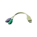 Logilink | Adapter USB to PS/2 x2 :. | Grey | USB M | 2x Mini DIN 6-pin FM | 0.2 m