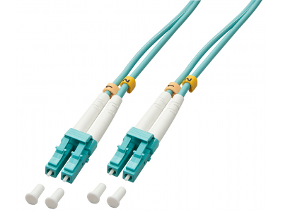 Lindy 75m OM3 LC Duplex fiber optic cable Turquoise
