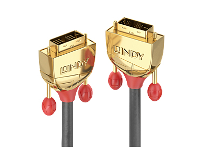 Lindy 36215 DVI cable 25 m DVI-D Gold,Grey
