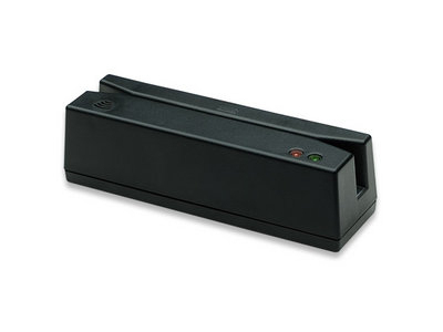 Manhattan Magnetic Strip Card Reader, USB, Triple Track Reader, Keyboard Wedge Decoder, Cable 1.5m, Black, Box