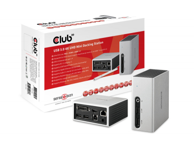 CLUB3D SenseVision USB 3.0 4K UHD Mini Docking Station