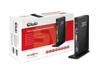 CLUB3D SenseVision USB3.0 Dual Display Docking Station