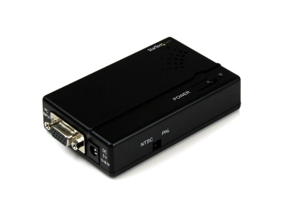 StarTech.com High Resolution VGA to Composite (RCA) or S-Video Converter - PC to TV