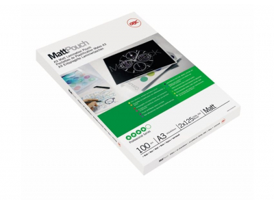 GBC Matt Laminating Pouches A3 2x125 Micron (100)