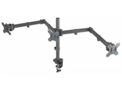 Manhattan 461658 flat panel desk mount 68.6 cm (27") Clamp Black