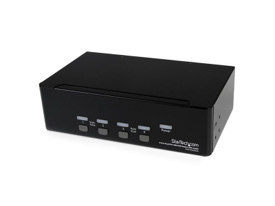StarTech.com 4 Port Dual DVI USB KVM Switch with Audio & USB 2.0 Hub