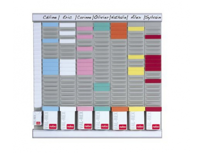 Nobo T-Card Planning Kit - Office Planner 8 columns 24 slots