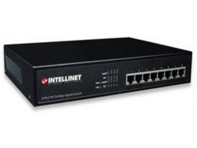 Intellinet 8-Port PoE+ Desktop Gigabit Switch Gigabit Ethernet (10/100/1000) Black Power over Ethernet (PoE)
