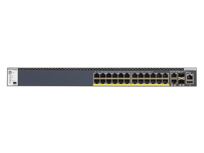 Netgear M4300-28G-PoE+ Managed L3 Gigabit Ethernet (10/100/1000) Black 1U Power over Ethernet (PoE)