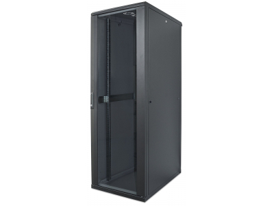 Intellinet 19" Network Rack, 42U, 2033 (h) x 800 (w) x 800 (d) mm, IP20-rated housing, Max 1500kg, Flatpack, Black
