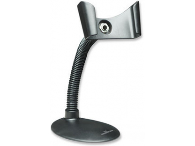 Manhattan Handheld Barcode Scanner Stand, Gooseneck with base, suitable for table mount or wall mountable, Black