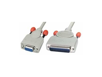 Lindy 9-pin serial 2m printer cable Grey