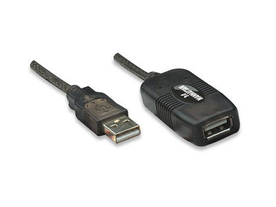 Manhattan 150248 USB cable 10 m USB A Male Female Black