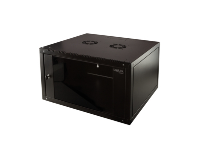 LogiLink W21E66B rack cabinet 21U Wall mounted rack Black