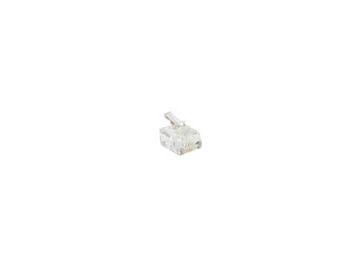 ACT RJ12 (6P/6C) modulaire connector for round cable with stranded conductors