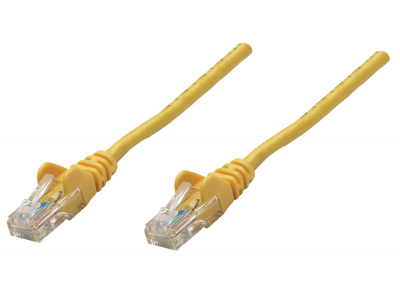 Intellinet Network Patch Cable, Cat6, 0.25m, Yellow, S/FTP, LSOH / LSZH, Gold Plated Contacts, Snagless, Booted