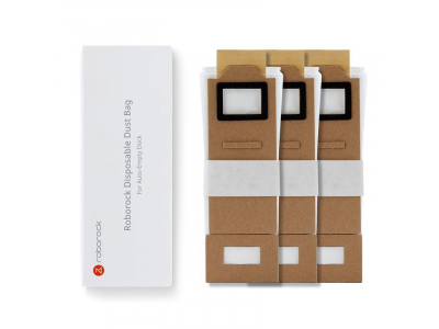 Vacuum Cleaner Accessory|ROBOROCK|Disposable Dust Bag 3pcs|White|For S7 White/S7 MaxV White/ S7 Black/ MaxV Black/S7 White+/S7 Black+|8.02.0101