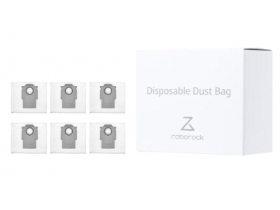 Vacuum Cleaner Accessory|ROBOROCK|Disposable Dust Bag 6pcs|White|For OC0/Q70+/Q70 Max+/OC5/Q75+/Q75 Max+/Q55+/O35/S75 MaxV Ultra/S70 Pro Ultra/S80 Pro Ultra/S85 Pro Ultra/OC0-D/S80+/Q80 Max+/OC5-D/S85+/Q85 Max+/Q55 Pro+/S70 Max Ultra/S75 Max Ultra/Q55 Max+/Q55 DuoRoller+|8.02.0132