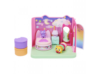 Gabby's Dollhouse Sweet Dreams Bedroom with Pillow Cat Figure and 3 Accessories, 3 Furniture and 2 Deliveries, Kids Toys for Ages 3 and up