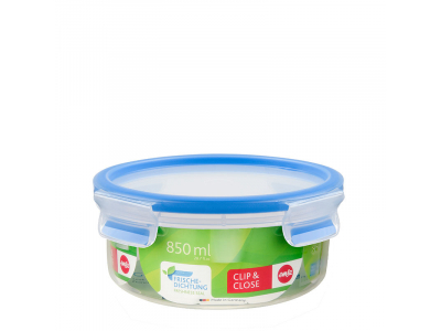 EMSA Clip & Close Round Bowl 0.85 L Blue, Transparent 1 pc(s)