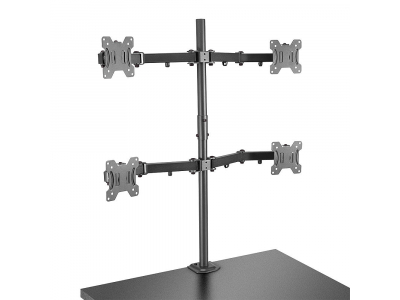 Lindy Quad Display Bracket w/ Pole & Desk Clamp