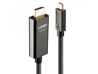 Lindy 43317 video cable adapter 10 m USB Type-C HDMI Type A (Standard) Black