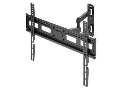 Manhattan TV & Monitor Mount, Wall, Full Motion, 1 screen, Screen Sizes: 37-65", Black, VESA 100x100 to 600x400mm, Max 35kg, LFD, Tilt & Swivel with 3 Pivots, Lifetime Warranty