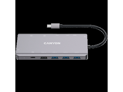CANYON hub DS-12 13in1 4k USB-C Dark Grey CNS-TDS12