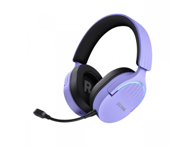 Trust GXT 491P FAYZO Headset Wired & Wireless Head-band Gaming USB Type-A Bluetooth Black, Purple