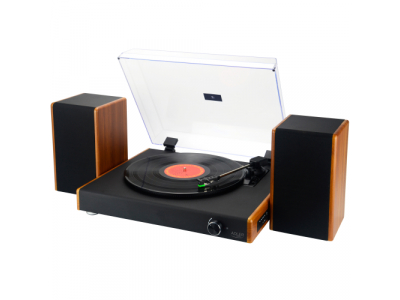 Adler AD 1915 Vinilplašu atskaņotājs ar USB/Bluetooth/USB ierakstīšanas funkciju un 2 skaļruņiem