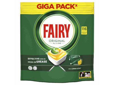 FAIRY Original trauku mazgāšanas kapsulas, 116 gab.