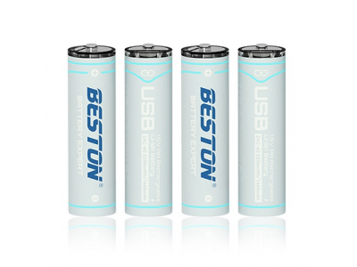 Rechargeable AA batteries with USB C, 1460mAh, Li-Ion, 4 pcs
