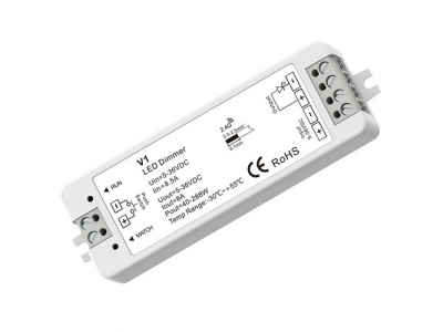 V1 Controller, 5-36V, 1x 8A, Push-Dimm