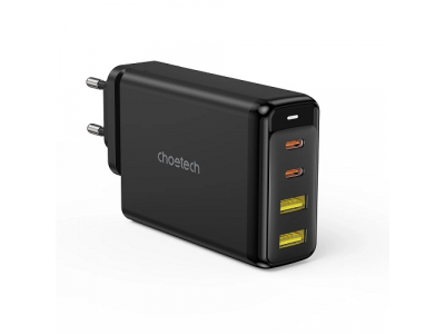 Charger CHOETECH GaN 2x USB Type-C, 2x USB Type-A: 140W, PD3.1, QC3.0
