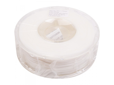 3D Printing Filament TPU, 1.75mm, 1kg, White