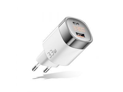 Charger GaN USB Type-C, USB Type-A: 33W, PPS