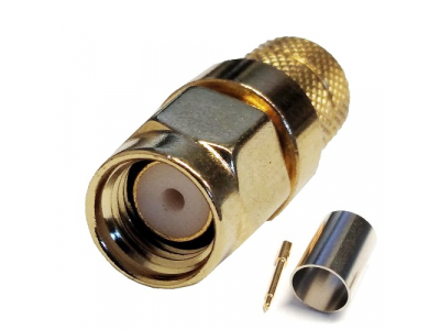 SMA-male Crimp Connector for RG6 Cable